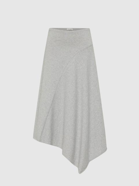 ST. AGNI Asymm Drape Skirt - Light Grey Marle