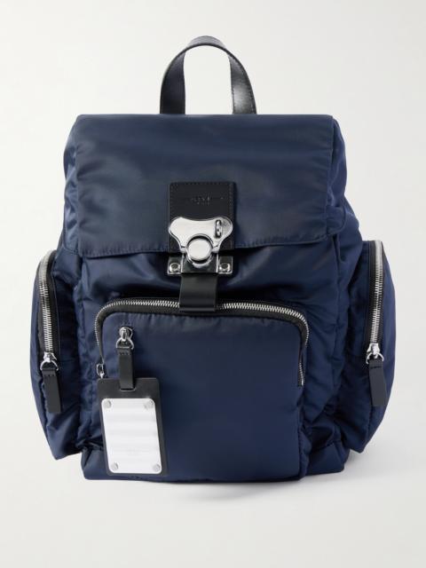 FPM Milano Bank on the Road Butterfly PC Small Leather-Trimmed ECONYL® Backpack