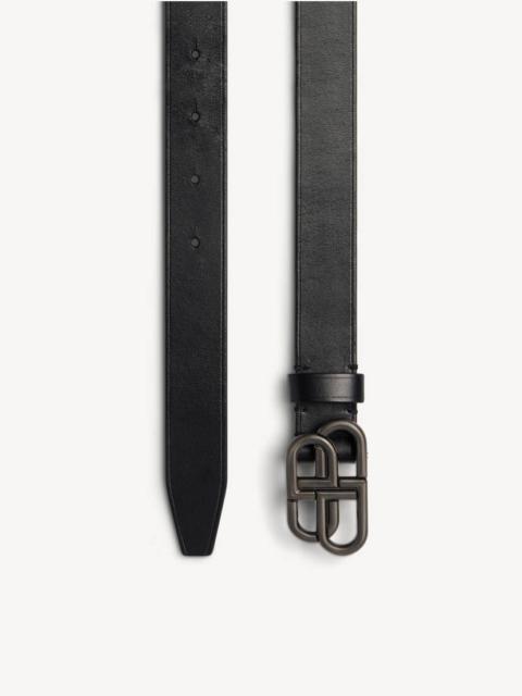 BALENCIAGA Women's Bb Thin Belt in Black