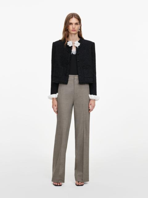 self-portrait Brown Twill Tailored Trousers
