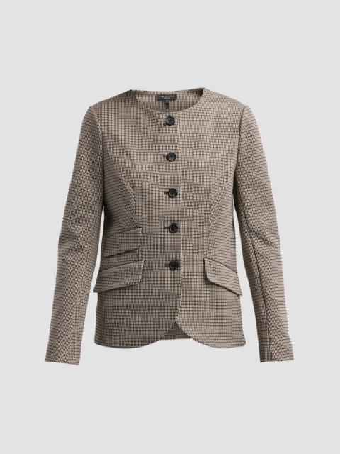 rag & bone Women's Collarless Slade Ponte Jacquard Blazer - Brown Black Multi