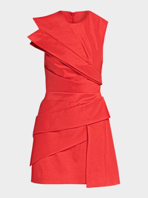 Acler Kenley Pleated Sleeveless Mini Dress