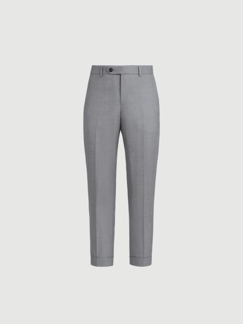 Brunello Cucinelli Virgin wool and silk lightweight hopsack trousers