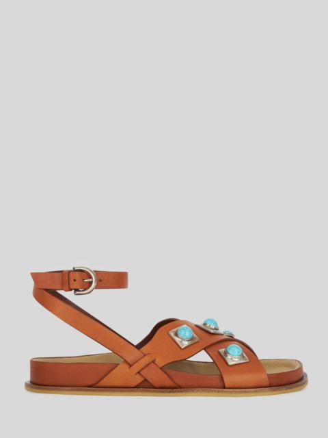 CROWN ME SANDAL WITH CABOCHON STONES