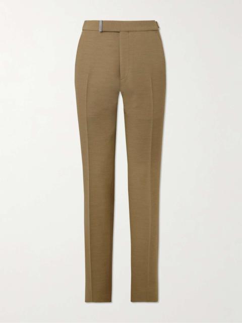 Straight-Leg Twill Trousers