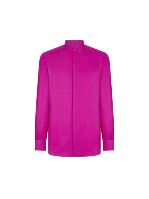 TOM FORD PERFORATED DOT SILK TWILL CLASSIC FIT SHIRT