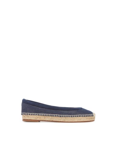 GABRIELA HEARST Chariot Espadrille in Recycled Cotton Linen Denim & Suede