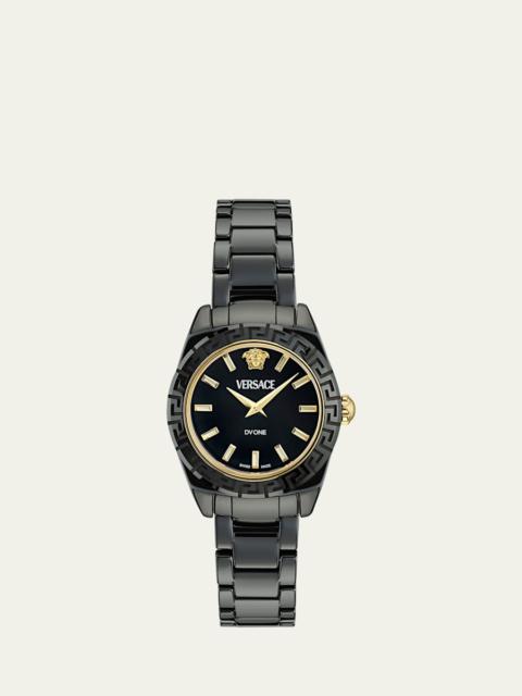 VERSACE 28mm DV One Watch with Bracelet Strap, Black