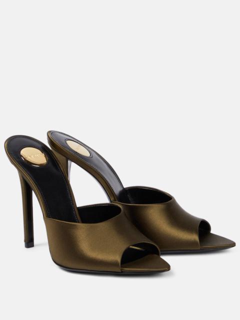 SAINT LAURENT Goldie 110 crêpe satin mules