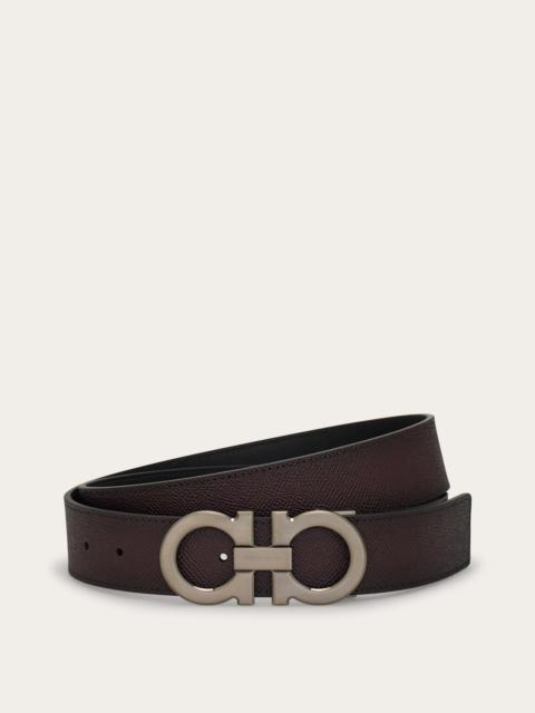 FERRAGAMO Reversible and adjustable Gancini belt