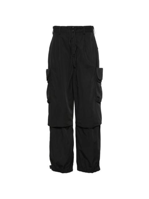 cargo-pockets twill trousers