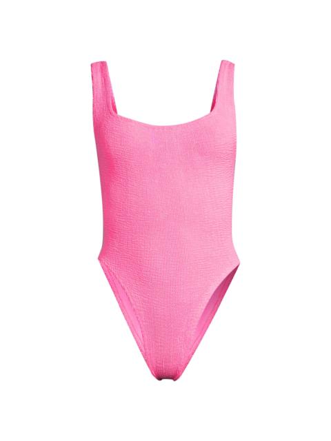 Hunza G Women's Crinkle One-Piece Swimsuit - Bubblegum