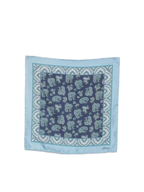 Brioni Printed silk pocket square