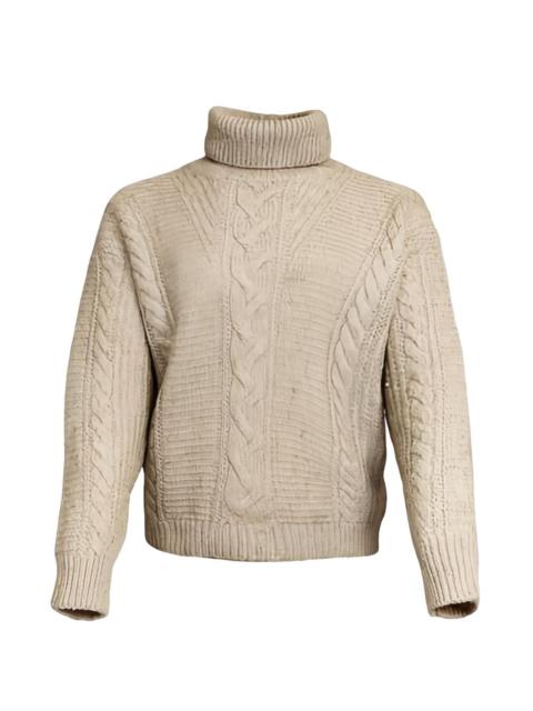 Max Mara Finger cable-knit roll-neck sweater