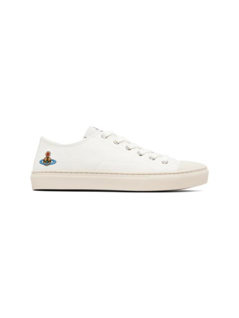 Vivienne Westwood White Low Top Plimsoll Sneakers