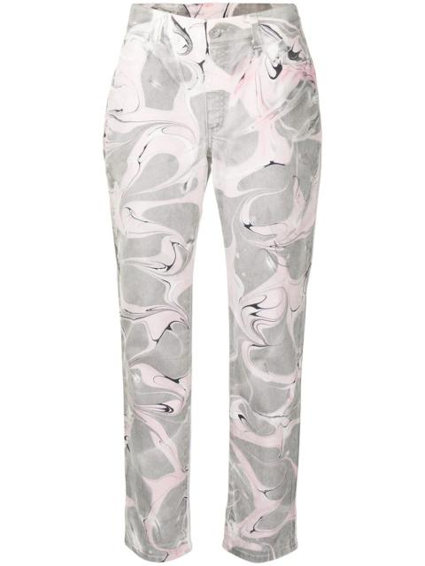 Stella McCartney high-rise abstract-print jeans