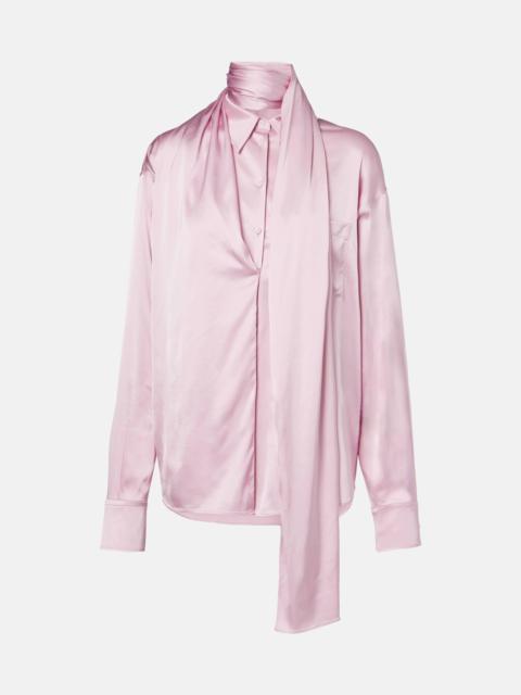Acne Studios Scarf-detail satin blouse