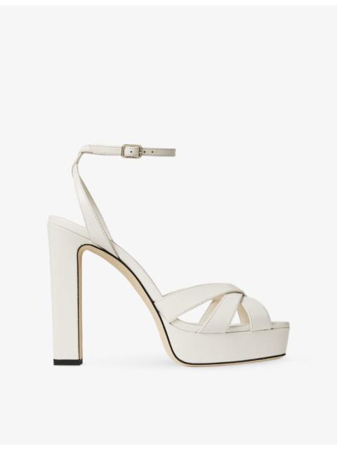 JIMMY CHOO Kove 120 Leather Heeled Sandals
