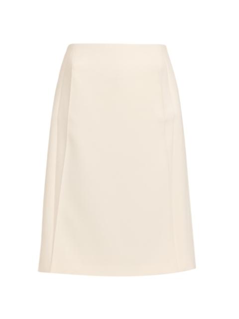 Jil Sander Women's Double-Faced Crepe Knee-Length Skirt - Porcelain