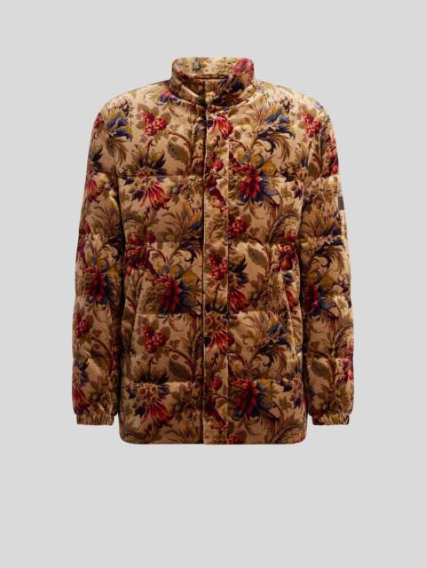 Etro COTTON VELVET DOWN JACKET WITH FLORAL PRINT