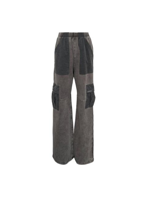 We11done Charcoal Cargo Jersey Trousers