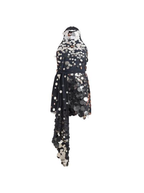 ZHIVAGO Women's Dream Of Light Sequined Wrap Minidress - Black Gold
