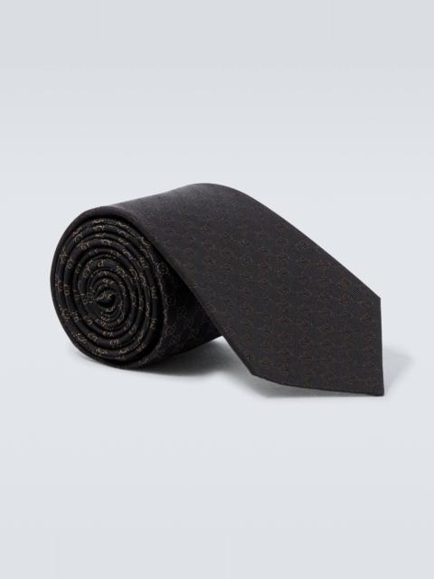 GUCCI GG silk jacquard tie