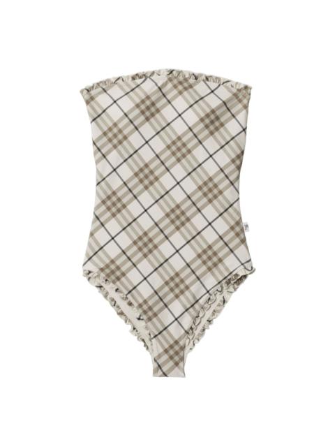 Burberry checked swimsuit