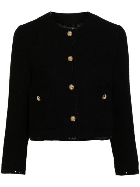 Miu Miu sequin-embellished tweed jacket