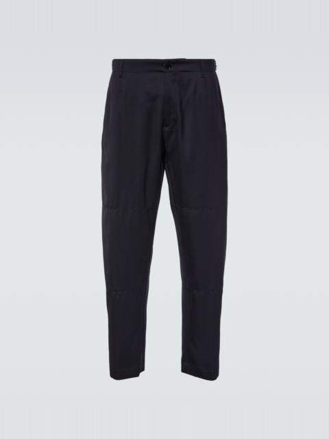 Wool tapered pants