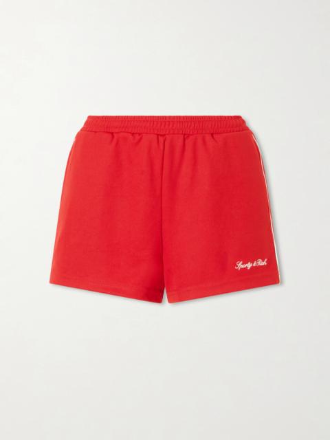 Sporty & Rich Logo-embroidered Jersey Shorts