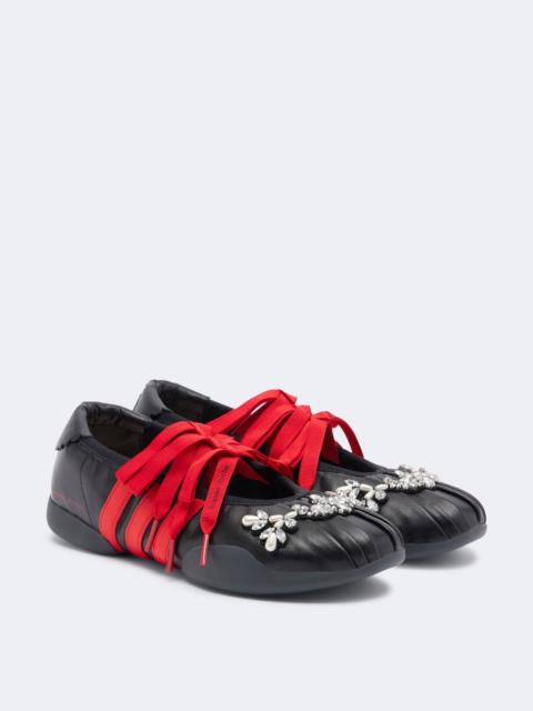 adidas x Simone Rocha Taekwondo leather ballet flats