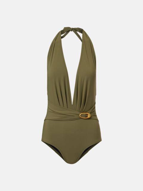 KARLA COLLETTO Solid embellished swimsuit