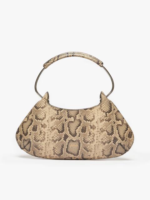 CAJU4 Medium Caju bag in python-print leather