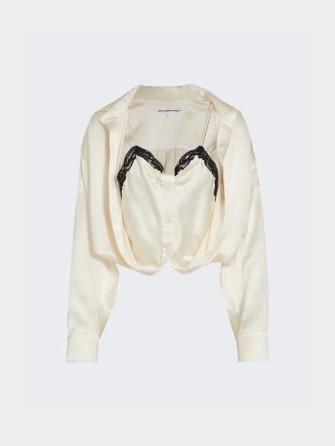alexanderwang.t Layered Button Down With Integrated Cami Ivory