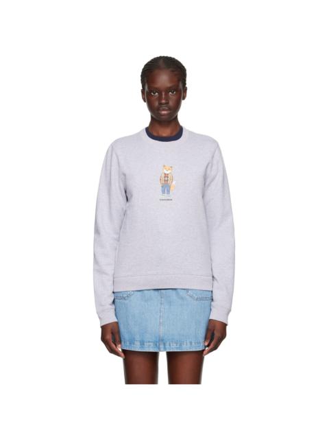 Maison Kitsuné Gray Dressed Fox Sweatshirt