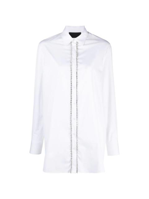 PHILIPP PLEIN crystal-embellished cotton shirt