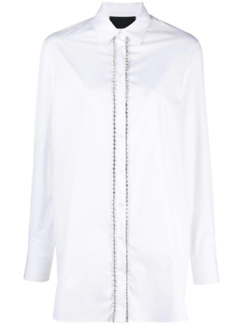 PHILIPP PLEIN crystal-embellished cotton shirt