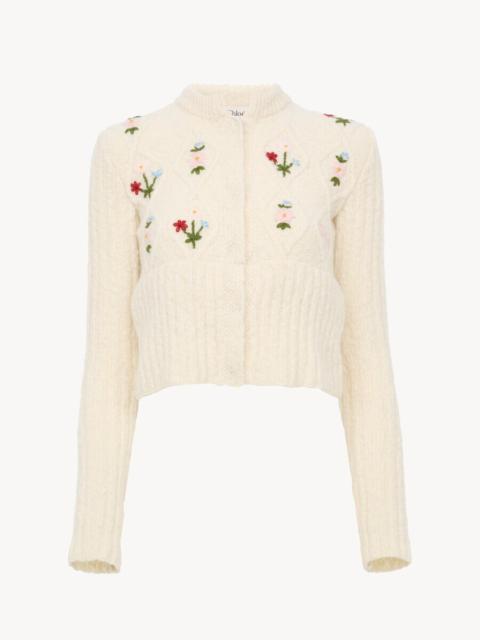 Chloé FITTED CARDIGAN IN A WOOL KNIT