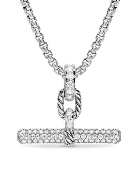 DAVID YURMAN Women's DY Madison Toggle Pendant in Sterling Silver with Diamonds, 29MM - Diamond