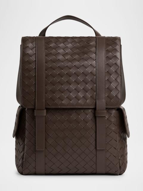 Bottega Veneta Men's Intrecciato Leather Backpack