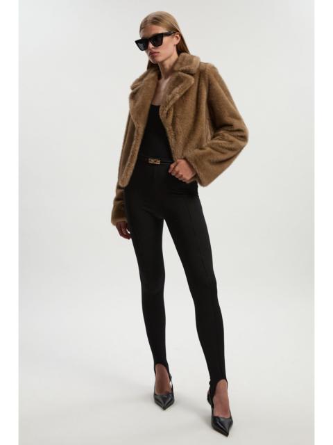 KAREN MILLEN Faux Fur Cropped Jacket