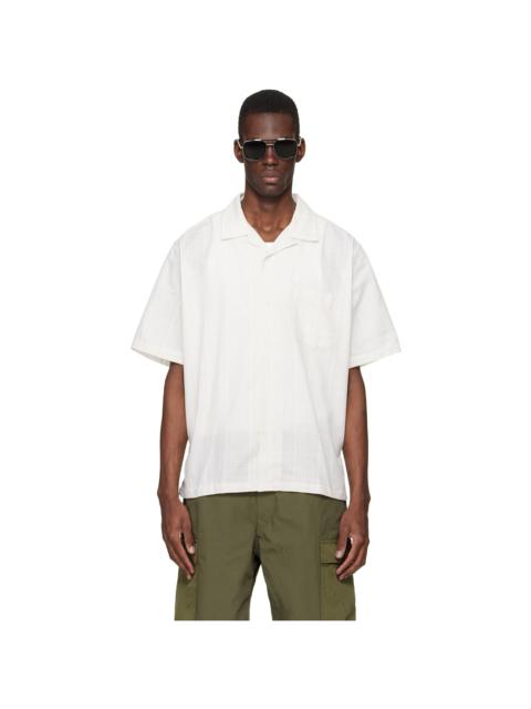 Nanamica Off-White Open Collar Panama S/S Shirt