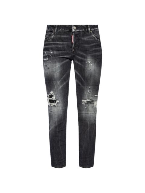 DSQUARED2 logo-patch cotton jeans