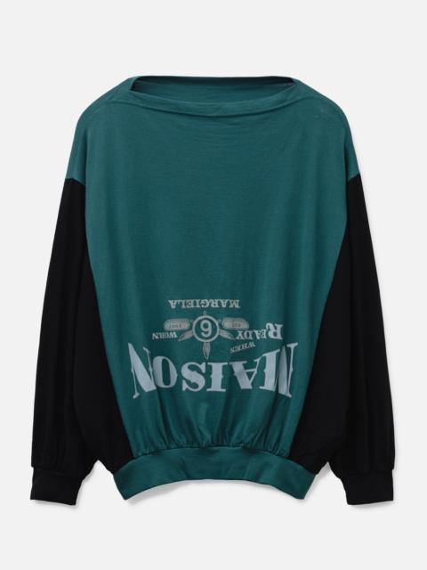 MM6 Maison Margiela TWO-TONE UPSIDE-DOWN SWEATSHIRT