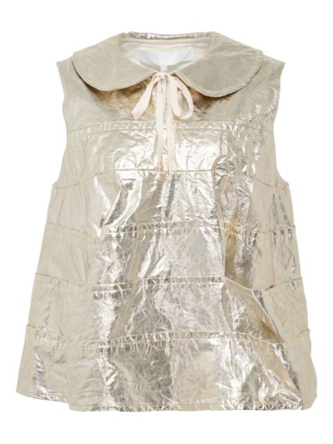 TAO Comme Des Garçons foil-effect Peter Pan-collar blouse
