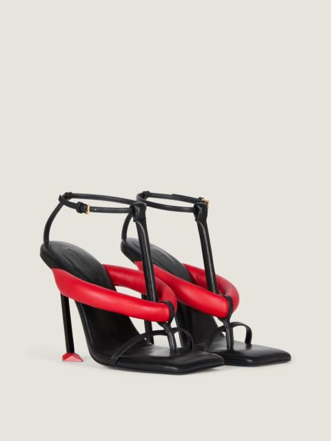 Givenchy BOUDOIR BICOLOR HEELED THONGS IN NAPPA LEATHER