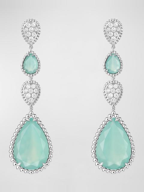 Boucheron Serpent Boheme Aquaprase and Diamond Earrings