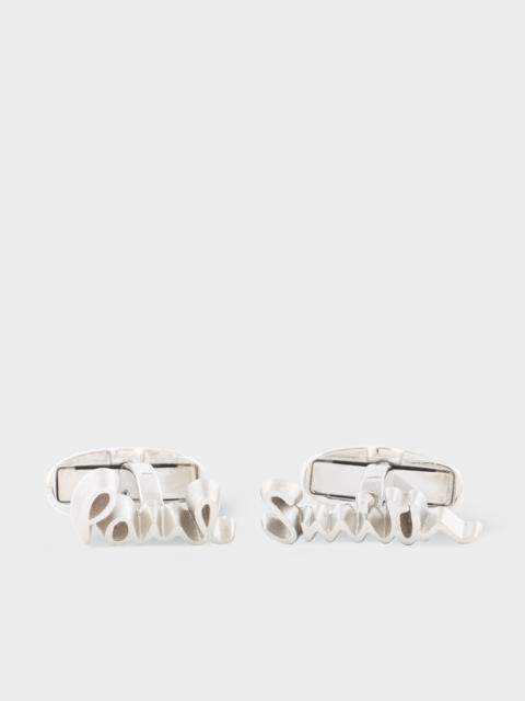 Paul Smith Silver Logo Cufflinks