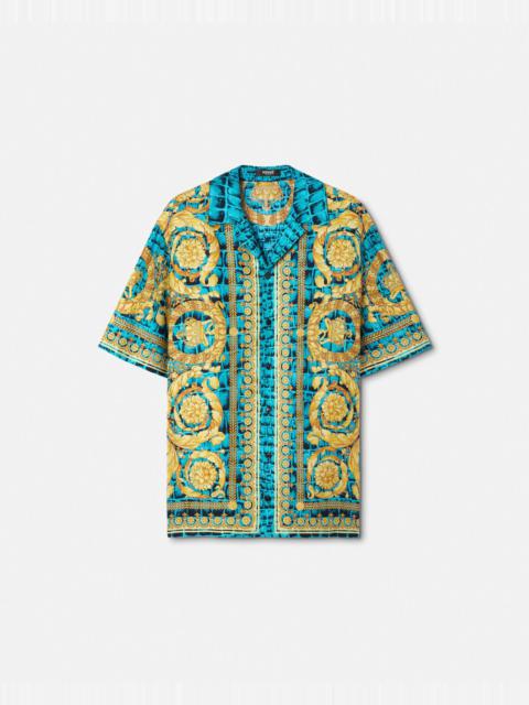 VERSACE Baroccodile Silk Shirt